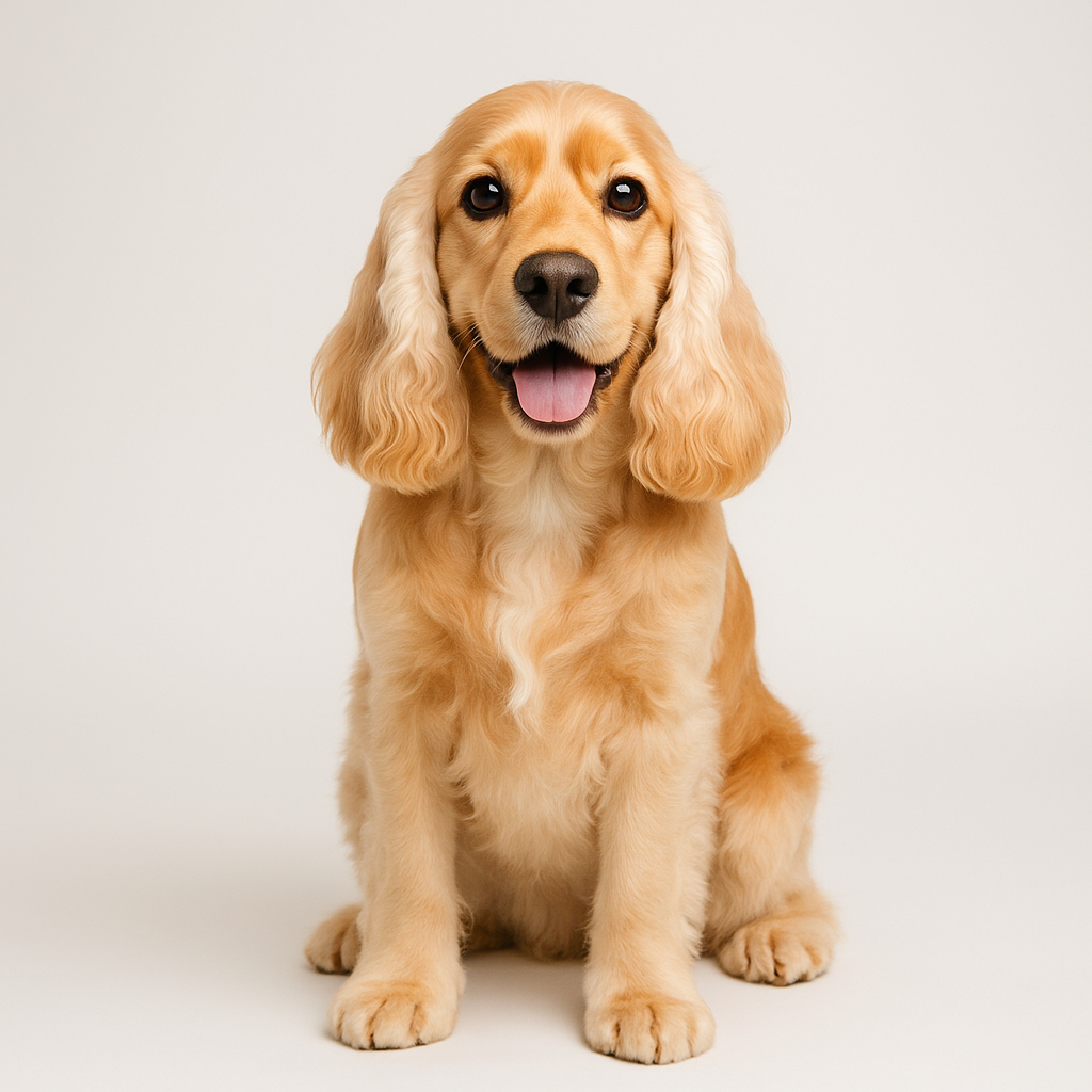 Happy puppy after grooming