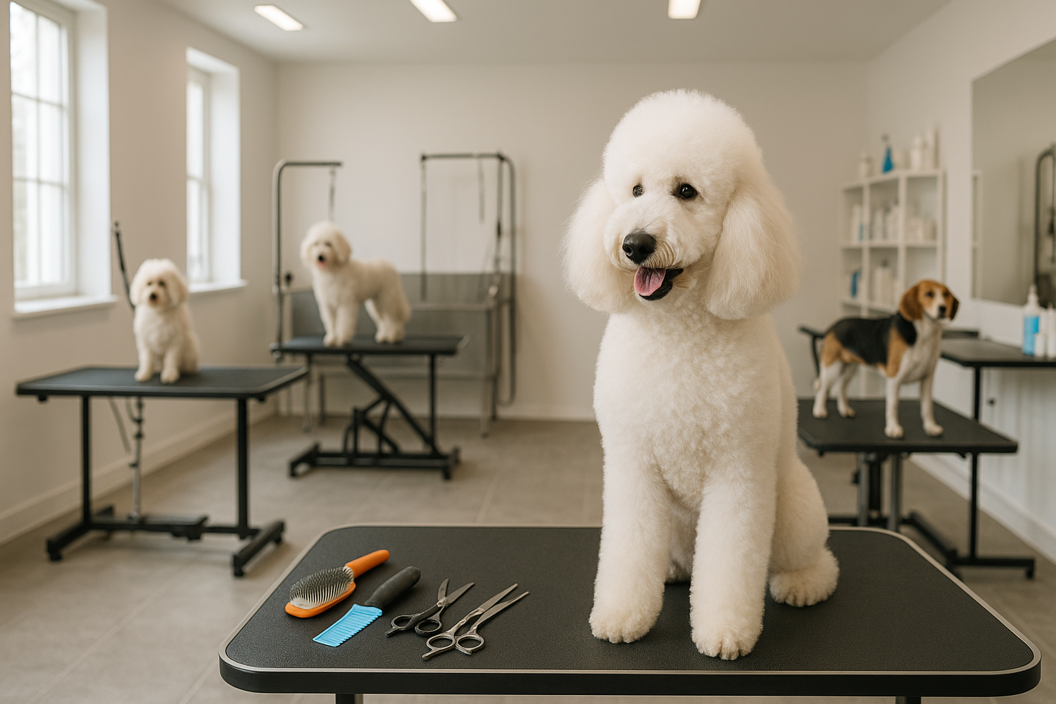 Professional dog grooming salon